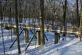 Girl on Footbridge to Nature Center 800811