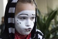 Girl in the form of mime actor Royalty Free Stock Photo