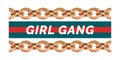 Girl Gang phrase with decorative elements