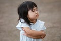 Girl getting angry in the park Royalty Free Stock Photo