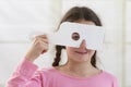 Girl getting eye exam Royalty Free Stock Photo