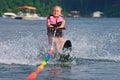 Girl Getting Up on Slalom Ski