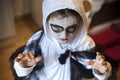 Girl in a ghost costume Royalty Free Stock Photo