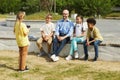 Girl Giving Presentation in Outdoor Lesson