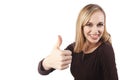 A girl giving thumbs up Royalty Free Stock Photo