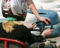 Girl on go-carting