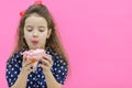 Girl going to eat a sweet donut. Royalty Free Stock Photo