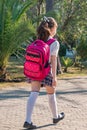Girl going to school together, back to school