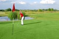 Girl golf player Royalty Free Stock Photo