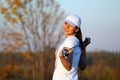 Girl golf player Royalty Free Stock Photo