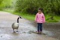 Girl and goose