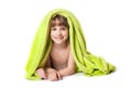 Girl in a green towel
