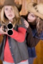 Girl with gun Royalty Free Stock Photo