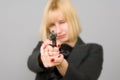 A girl with a gun Royalty Free Stock Photo