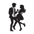A girl and a guy are dancing Royalty Free Stock Photo