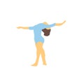 Girl gymnastics vector vector sign and symbol isolated on white background, Girl gymnastics vector logo concept