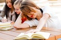 Girl Had Enough Of Books Royalty Free Stock Photo