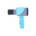 girl hair dryer cartoon vector illustration Royalty Free Stock Photo