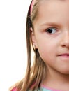 Girl half face Royalty Free Stock Photo