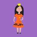 Girl in halloween princess costume Royalty Free Stock Photo