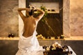 Girl-in-hammam Royalty Free Stock Photo