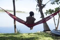 Girl in a hammock Royalty Free Stock Photo