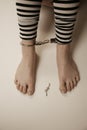 Girl in handcuffs Royalty Free Stock Photo