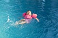 Girl happinese in swimming pool