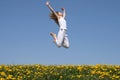 Girl in a happy jump