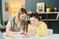 Girl Having Individual Art Therapy Class Royalty Free Stock Photo