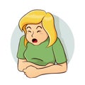 Girl Having a Stomach Problem Royalty Free Stock Photo