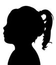 A girl, body part black color silhouette vector