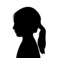 A girl, body part black color silhouette vector