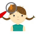 Girl with head lice