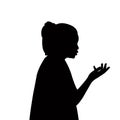A girl head, silhouette vector art work Royalty Free Stock Photo