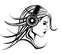 Girl with Headphones