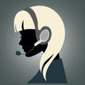 Girl with headset