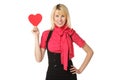 Girl with heart shape Royalty Free Stock Photo