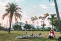 Girl with her Bike at Villa-Lobos Park in San Paulo Sao Paulo, Royalty Free Stock Photo