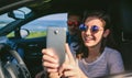 Girl with her boyfriend taking a selfie