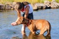 Girl and her dog