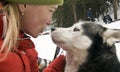 A girl and her husky