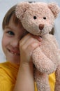 Girl and her teddy bear