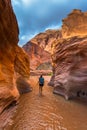 Girl Hiker in Coyote Gulch Escalante Royalty Free Stock Photo