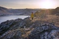 Frozen Baikal lake