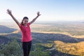 Girl on hill top