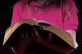Girl Holding Bible Royalty Free Stock Photo