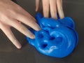 Creating patterns with blue slime