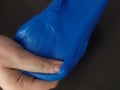 Creating patterns with blue slime