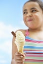 Girl Holding Cone Icecream Royalty Free Stock Photo